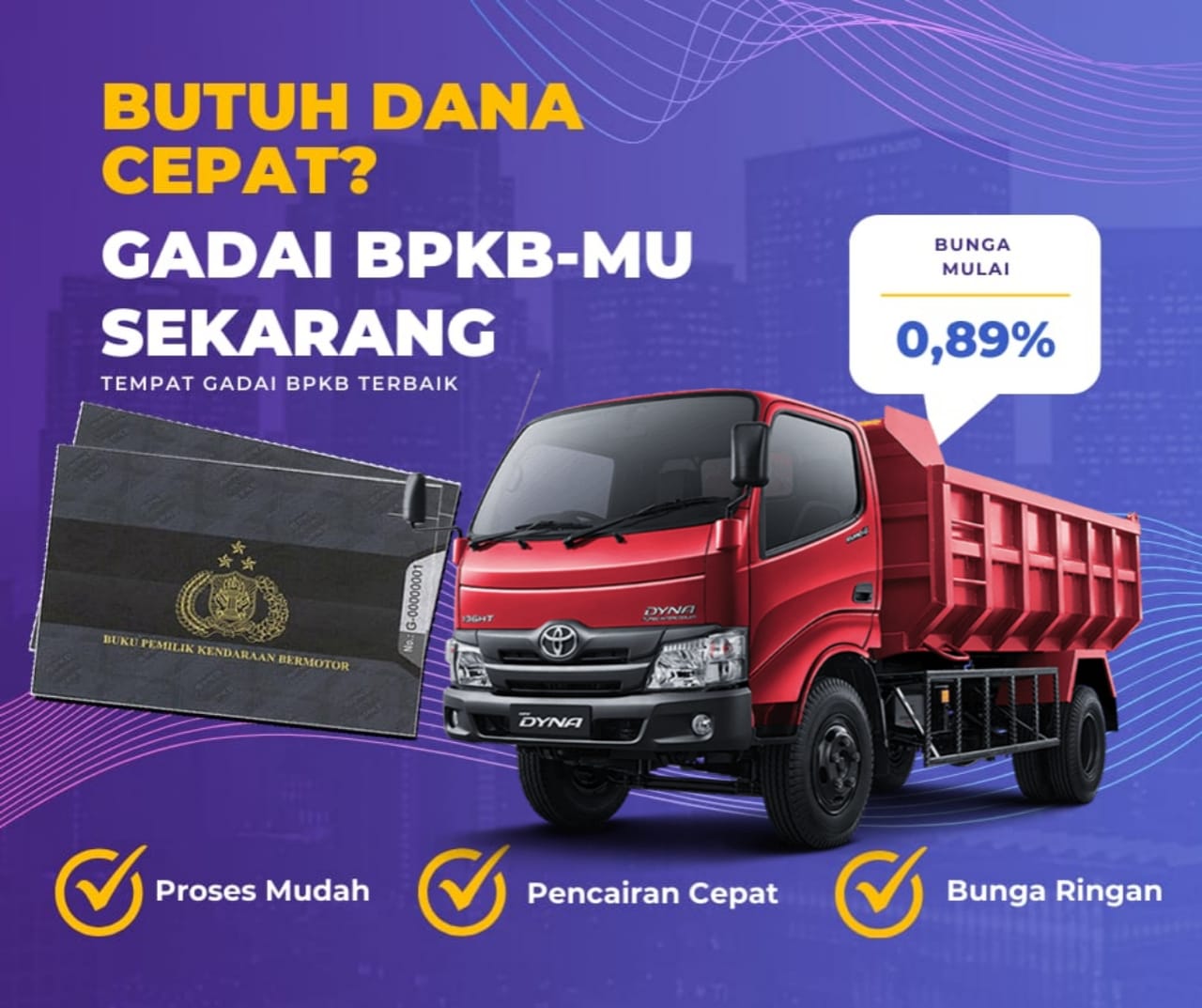 Kredit Jaminan Bpkb Mobil Truck Toyota Dyna Rino By Dapat Dana Berapa? Seperti Ini Simulasinya